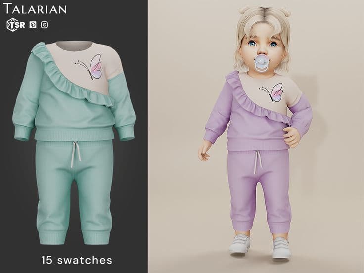 Скриншот мода Комплект для младенцев Aria Butterfly Outfit